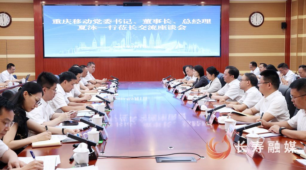 江夏戴明会见重庆移动党委书记、董事长、总经理夏泳一行