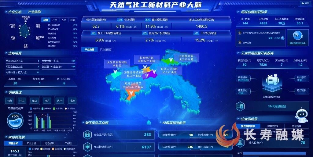 我区天然气化工新材料产业大脑成功上线并实战运行